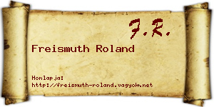 Freismuth Roland névjegykártya