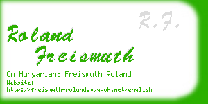 roland freismuth business card